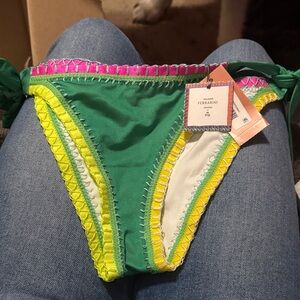 PQ Swim Green and Pink Bikini Bottom